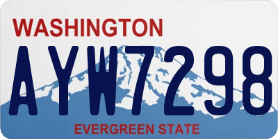 WA license plate AYW7298