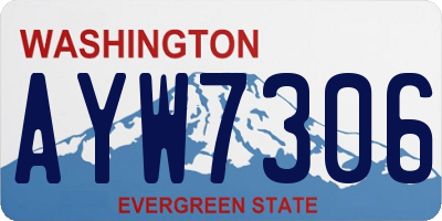 WA license plate AYW7306