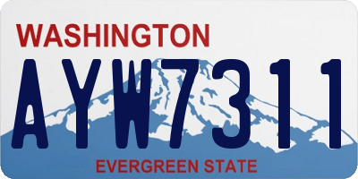 WA license plate AYW7311