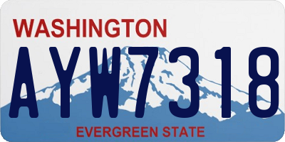 WA license plate AYW7318