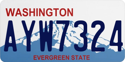 WA license plate AYW7324