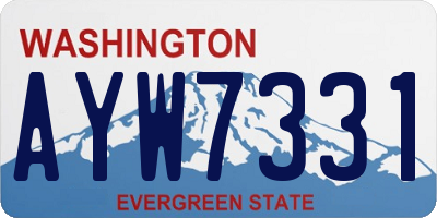 WA license plate AYW7331