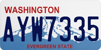 WA license plate AYW7335