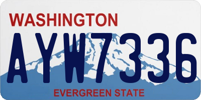 WA license plate AYW7336