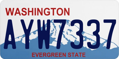 WA license plate AYW7337