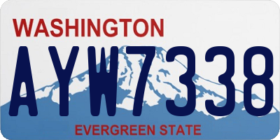 WA license plate AYW7338