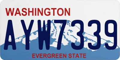 WA license plate AYW7339