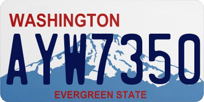 WA license plate AYW7350