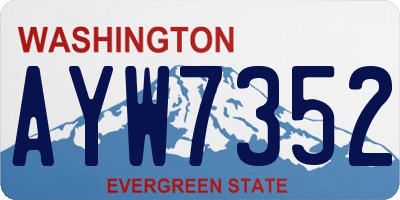 WA license plate AYW7352