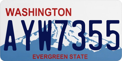 WA license plate AYW7355