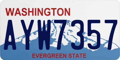 WA license plate AYW7357