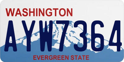 WA license plate AYW7364