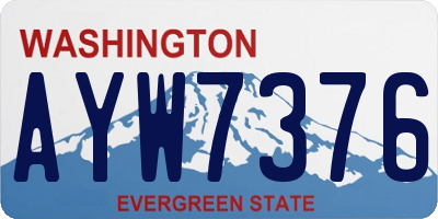 WA license plate AYW7376
