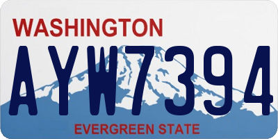WA license plate AYW7394