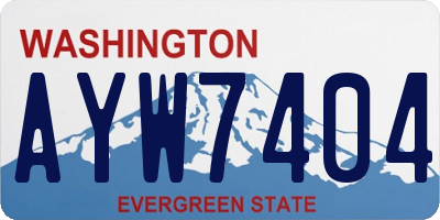 WA license plate AYW7404