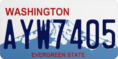 WA license plate AYW7405