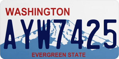 WA license plate AYW7425