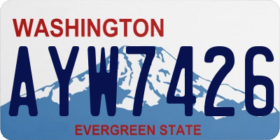 WA license plate AYW7426