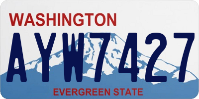 WA license plate AYW7427