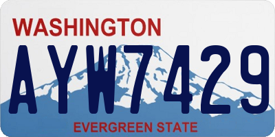 WA license plate AYW7429