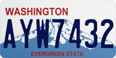 WA license plate AYW7432