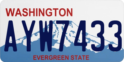 WA license plate AYW7433