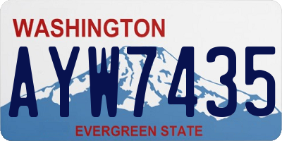 WA license plate AYW7435