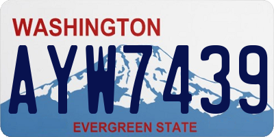 WA license plate AYW7439