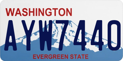 WA license plate AYW7440