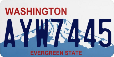 WA license plate AYW7445