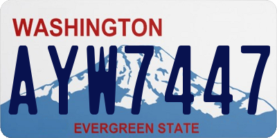 WA license plate AYW7447