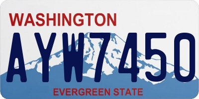 WA license plate AYW7450