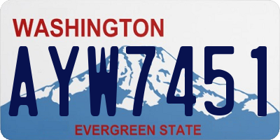 WA license plate AYW7451