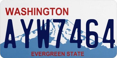 WA license plate AYW7464