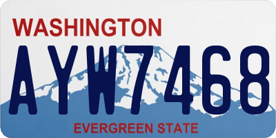 WA license plate AYW7468