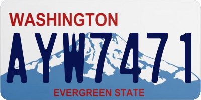 WA license plate AYW7471