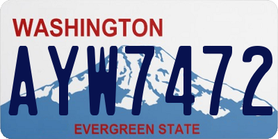 WA license plate AYW7472