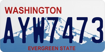 WA license plate AYW7473
