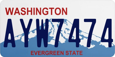 WA license plate AYW7474