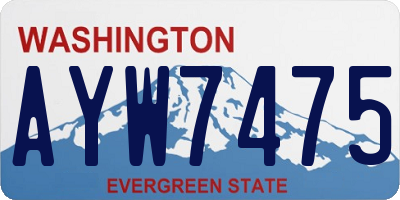 WA license plate AYW7475