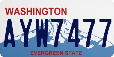 WA license plate AYW7477