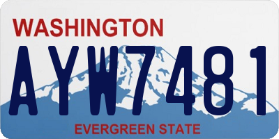 WA license plate AYW7481