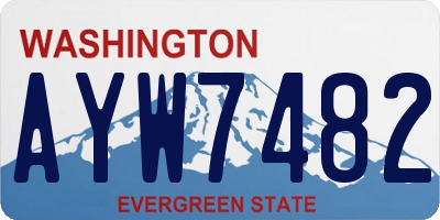 WA license plate AYW7482