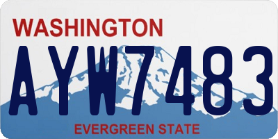 WA license plate AYW7483