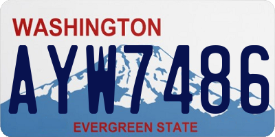 WA license plate AYW7486