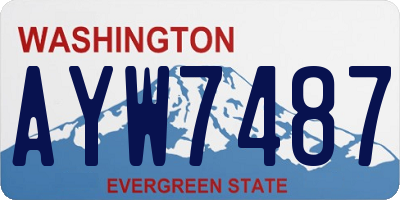 WA license plate AYW7487