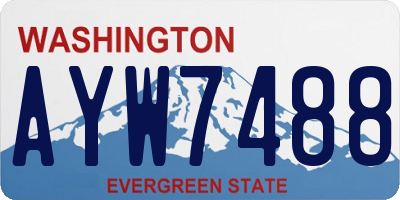 WA license plate AYW7488