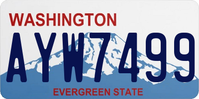 WA license plate AYW7499