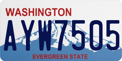 WA license plate AYW7505