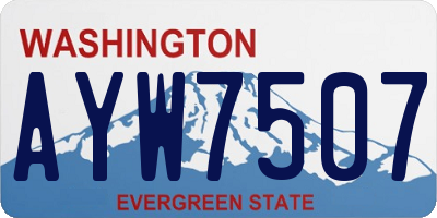 WA license plate AYW7507